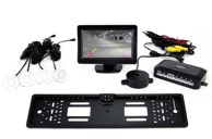 AMIO Parking senzori x4, bijeli, 22 mm, TFT01 4,3", buzzer, CAM-402 kamera za rikverc